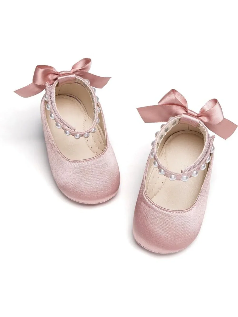 Adorable Baby Girls' Mary Jane Flats - Soft Rubber Sole Walking Shoes for